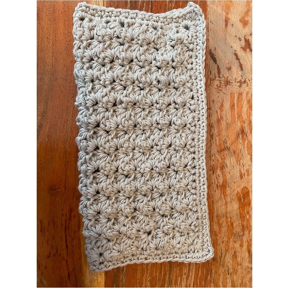 Crocheted Washcloth Handmade Spa Cloth Scrub Face Cloth Neutral Home Decor